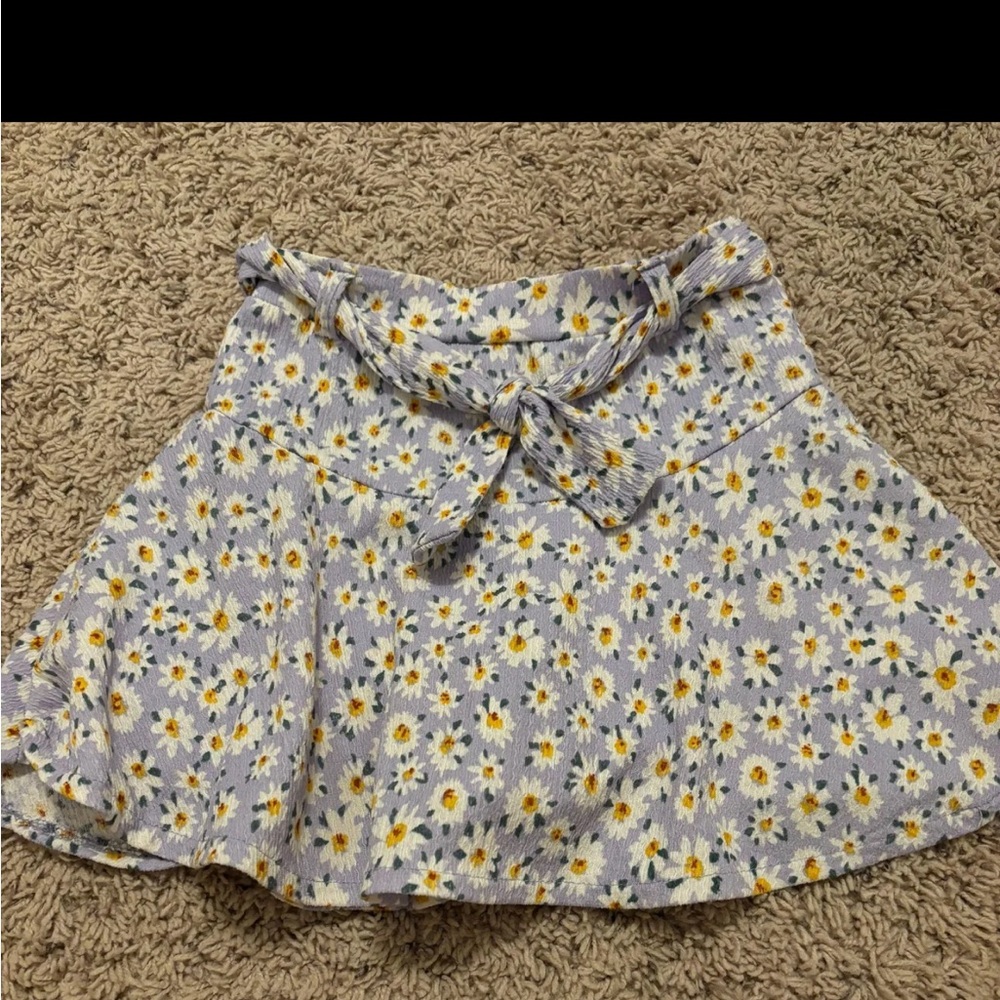 Zara Blue Floral Skater Skirt